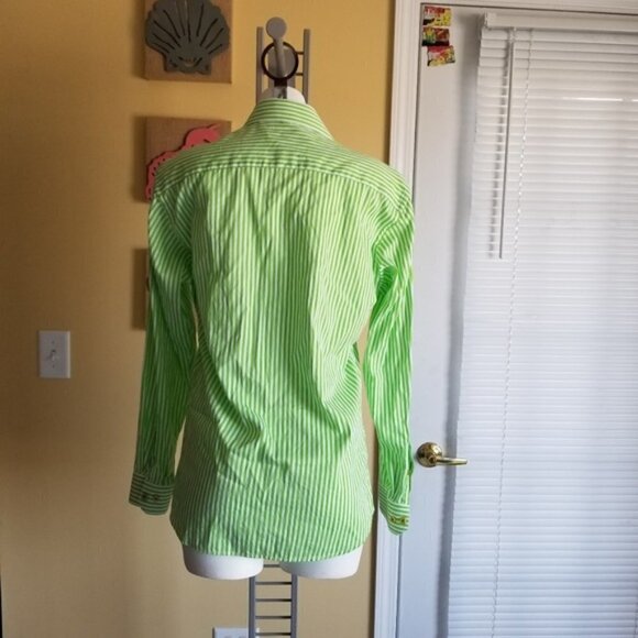 Jared Lang Striped 100% Cotton Shirt (M) - Picture 3 of 5